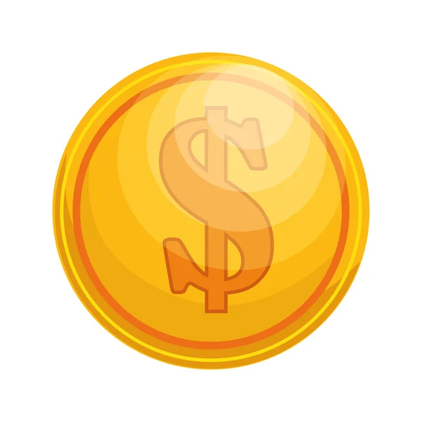 Coin icône monnaie économiser de l'argent icône — Image vectorielle