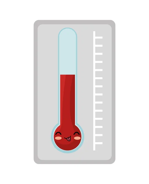 Kawaii thermometer medical icon design — Stock vektor