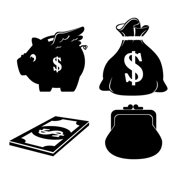 Guardar el icono de diseño de tema de dinero — Vector de stock