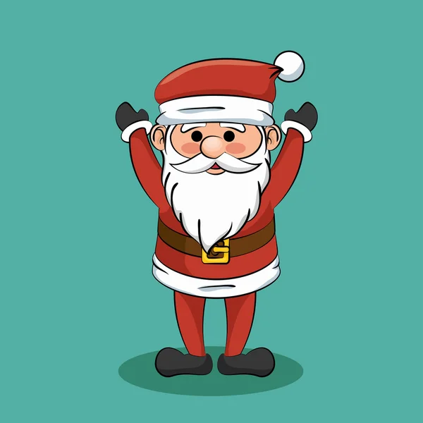 Funny santa claus christmas icon — Διανυσματικό Αρχείο