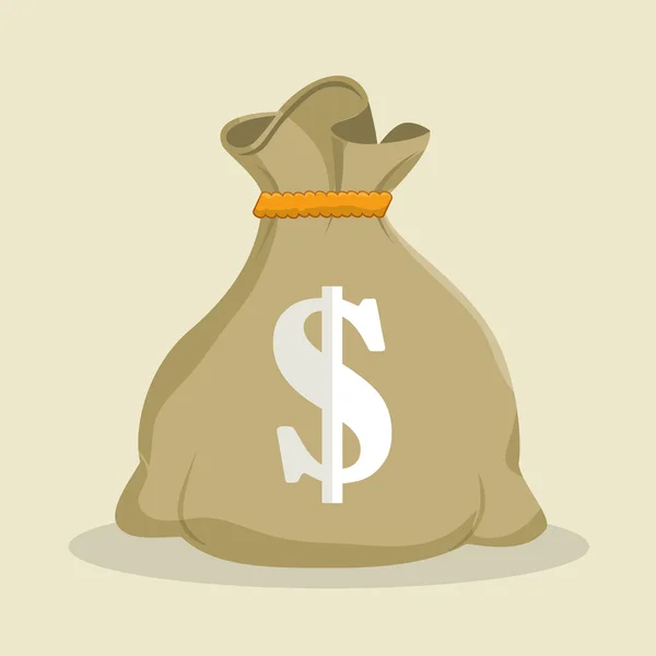 Sack money dollar save icon — Stock Vector