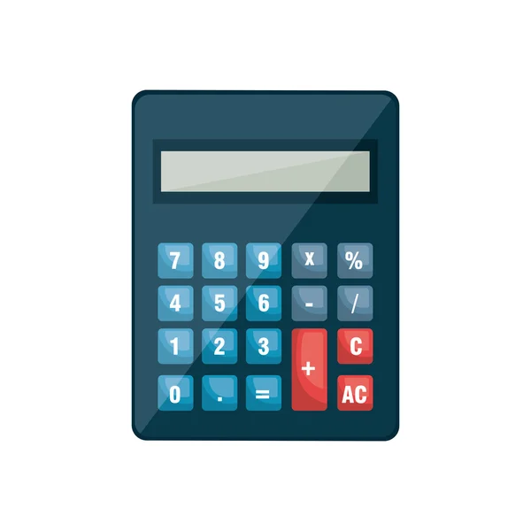 Calculator math device isolated icon — Stock Vector