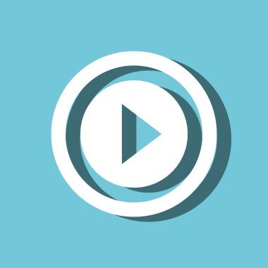 Media player simgesi izole simgesi