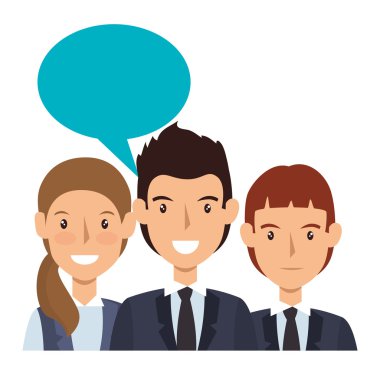 iş insanların avatarları grubu