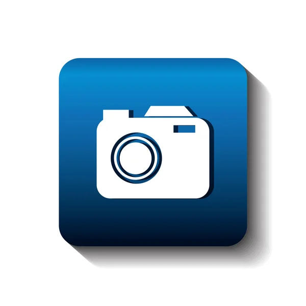 Macchina fotografica icona isolata fotografica — Vettoriale Stock