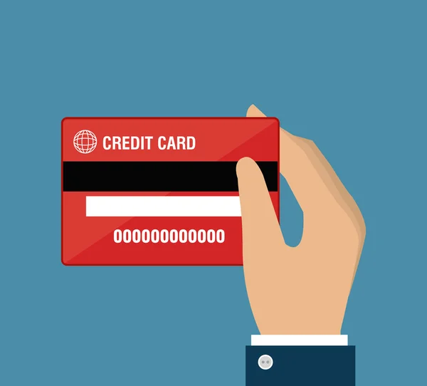 Carta di credito isolato icona denaro — Vettoriale Stock