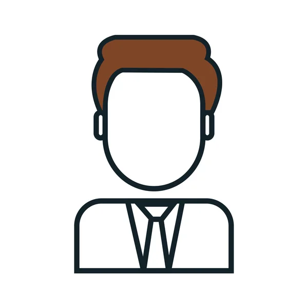 Uomo d'affari avatar icona isolata — Vettoriale Stock