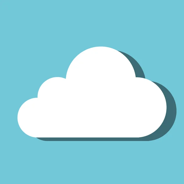 Simbolo cloud computing isolato — Vettoriale Stock