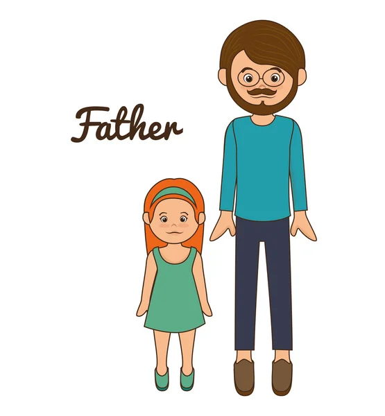 Padre familia memeber avatar — Vector de stock