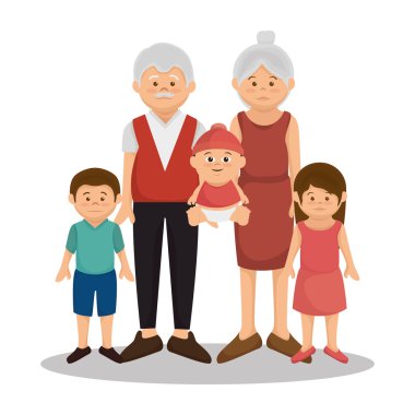 Grup aile üyeleri karakterler