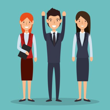 iş insanların avatarları grubu