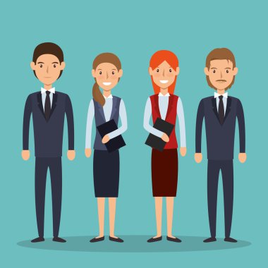 iş insanların avatarları grubu