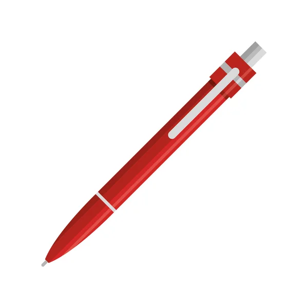 Pen office supply isolated icon — стоковый вектор