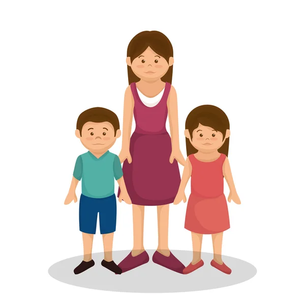 Group family members characters — Stock Vector