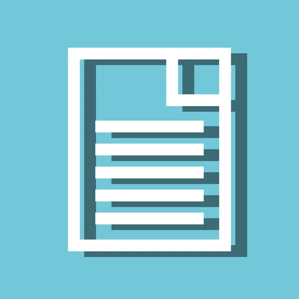 Documento en papel archivo aislado icono — Vector de stock