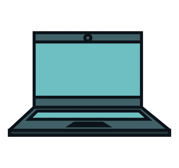 Computadora portátil tecnología aislada icono — Vector de stock