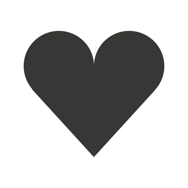 Heart love isolated flat icon — Stock vektor