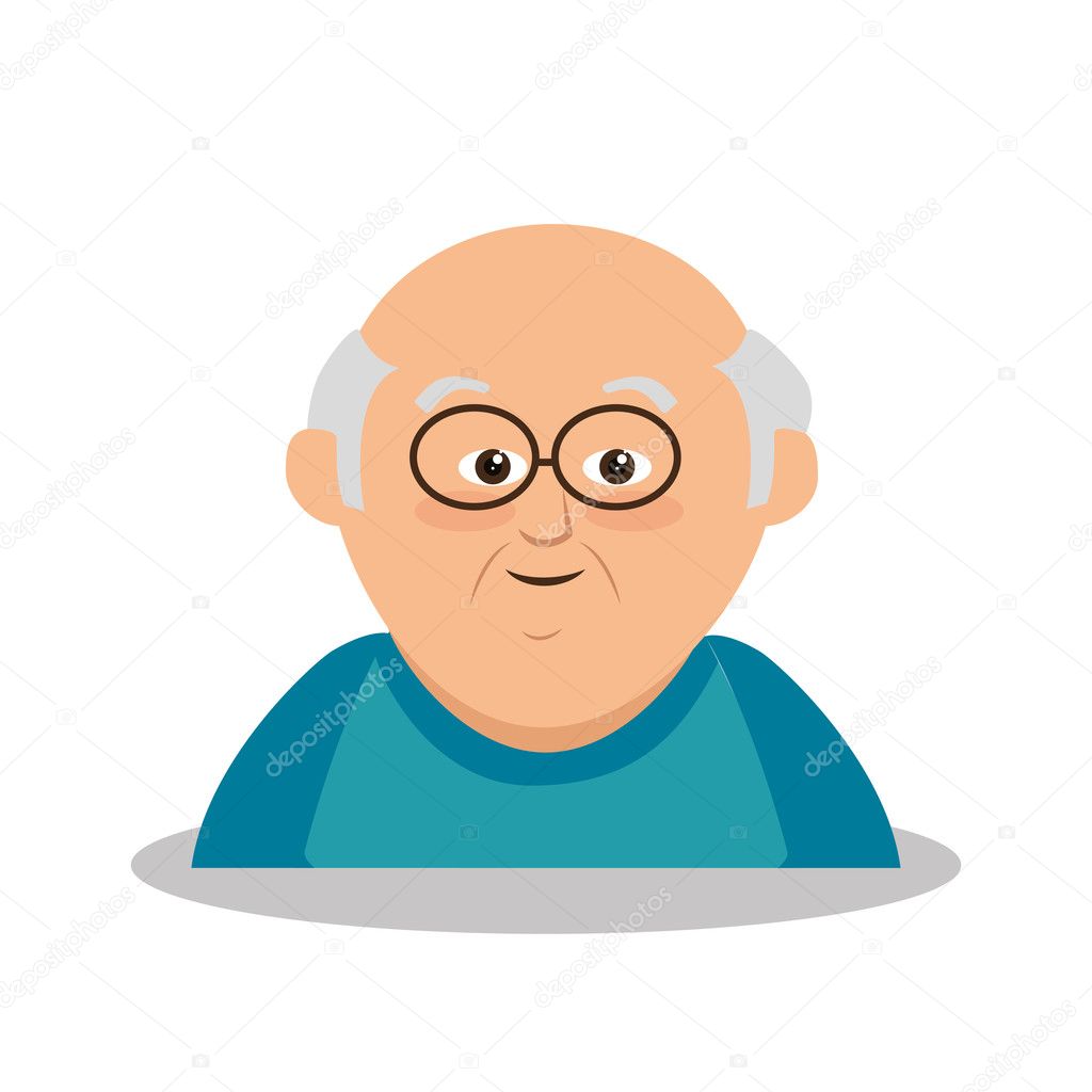 Grandfather character member avatar Stock Vector Image by ©yupiramos  #127993376