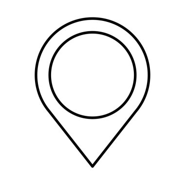 PIN işaretçi yeri düz simgesi