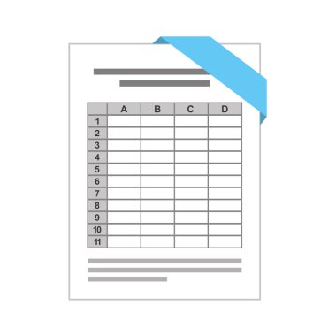 Belge dosya biçimi izole simgesi