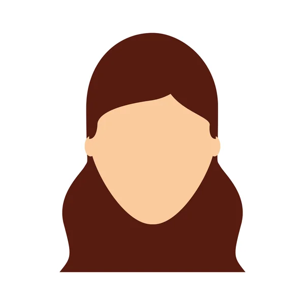 Vrouw vrouwelijke avatar lijn pictogram — Stockvector