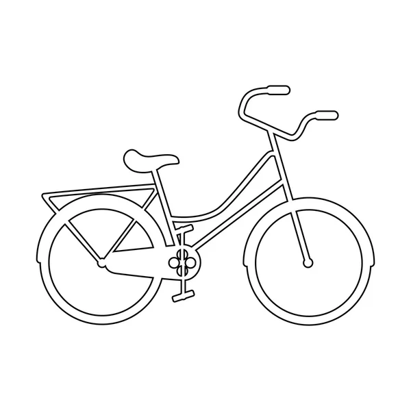 Cykel fordonet isolerade stilikon — Stock vektor