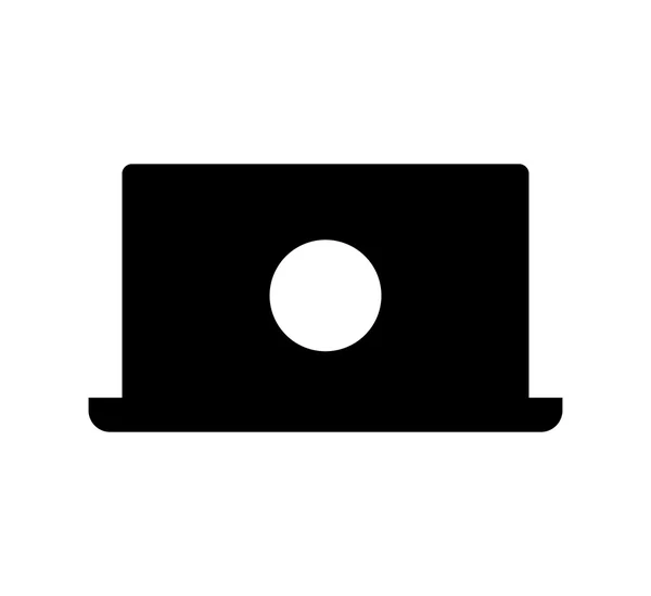 Ordenador portátil icono de línea plana — Archivo Imágenes Vectoriales