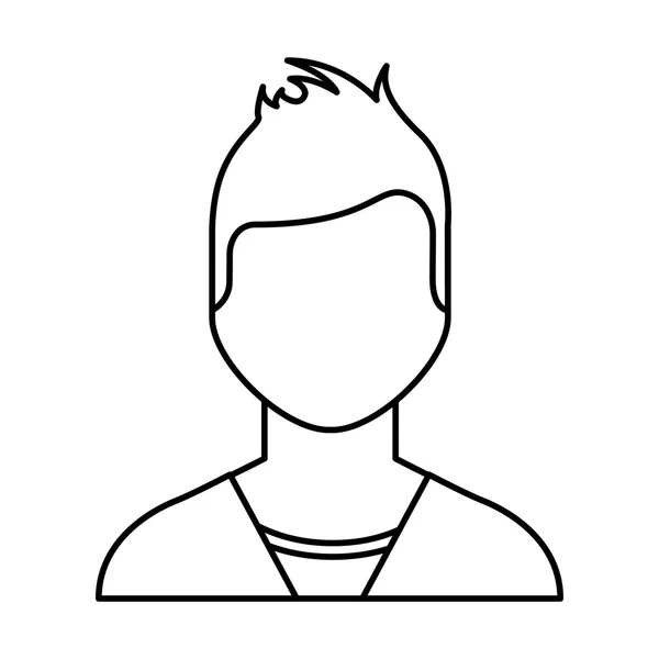 Mężczyzna mężczyzna avatar linii ikona — Wektor stockowy