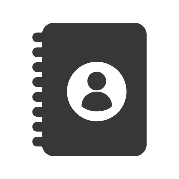 Contacts agend book isolated icon — Stockový vektor