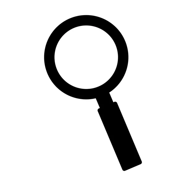 Search magnifying glass flat line icon — Stock Vector