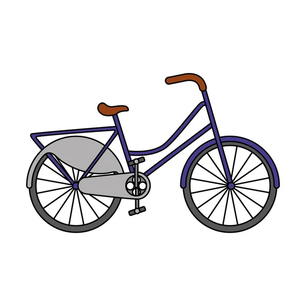 Ikona na białym tle stylu pojazdu rower — Wektor stockowy
