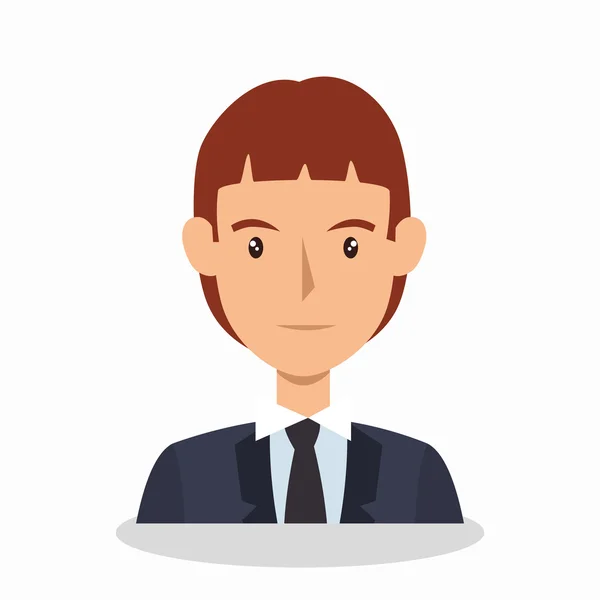 Businessman avatar elegant icon — ストックベクタ