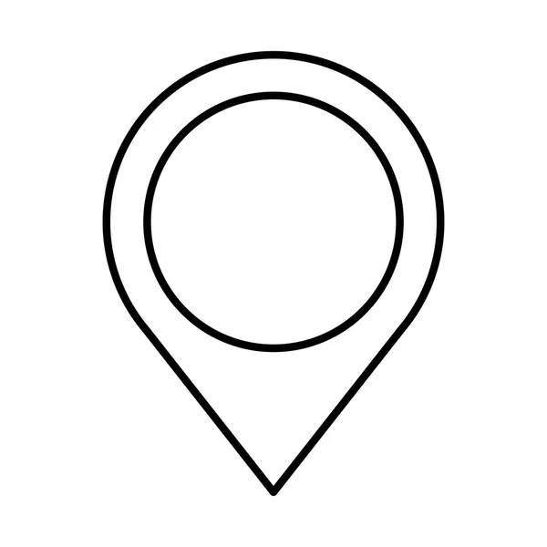 Pin указатель местоположения плоской иконки — стоковый вектор