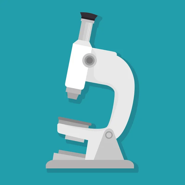 Mikroskop laboratuvar cihaz izole simgesi — Stok Vektör