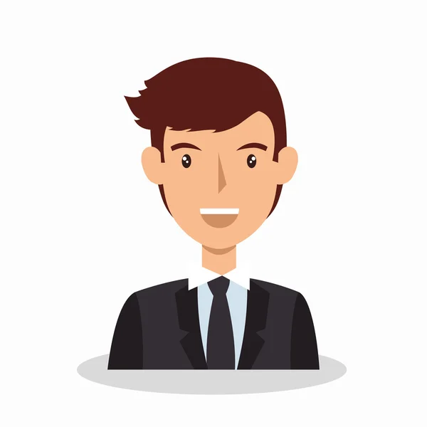 Homme d'affaires avatar icône élégante — Image vectorielle