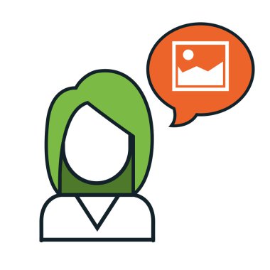 işadamı ile sosyal medya simge