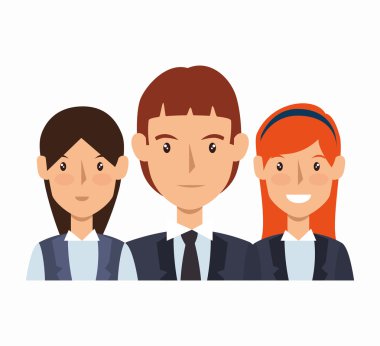 iş insanların avatarları grubu