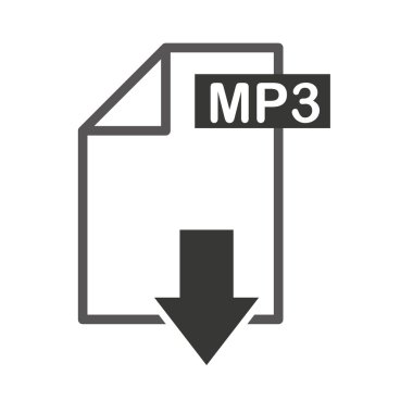 Belge dosya biçimi ile ok download izole simgesi