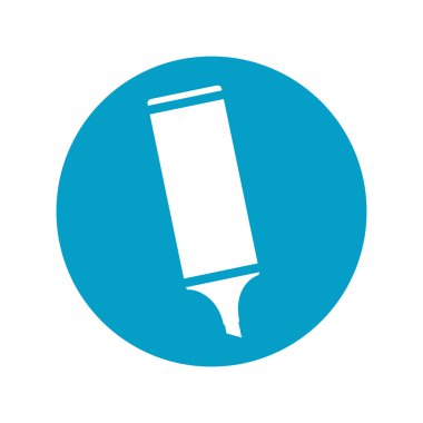 Fosforlu kalem kalem izole simgesi