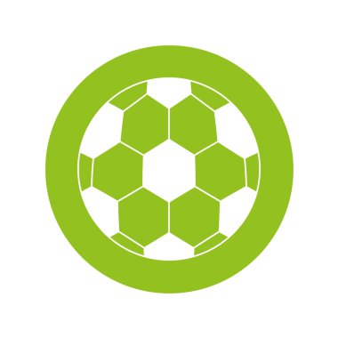 Futbol balon izole simgesi