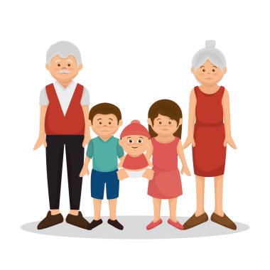 Grup aile üyeleri karakterler