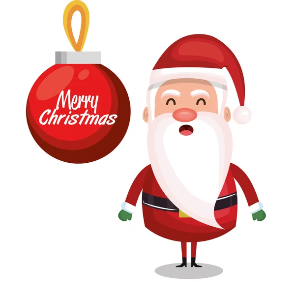 Feliz navidad santa claus carácter — Vector de stock