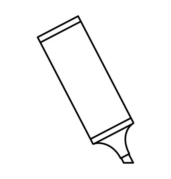 Markeerstift pen geïsoleerde pictogram — Stockvector