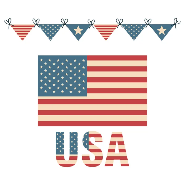 Σημαία των Ηνωμένων Πολιτειών Αμερικής σχεδιασμού — Διανυσματικό Αρχείο