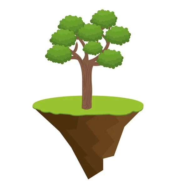 Ikon träd bonsai design — Stock vektor