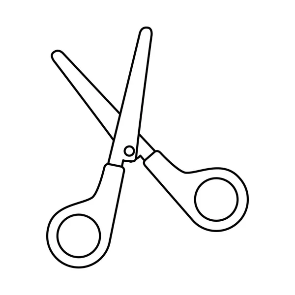 Tesoura fonte da escola ícone isolado —  Vetores de Stock