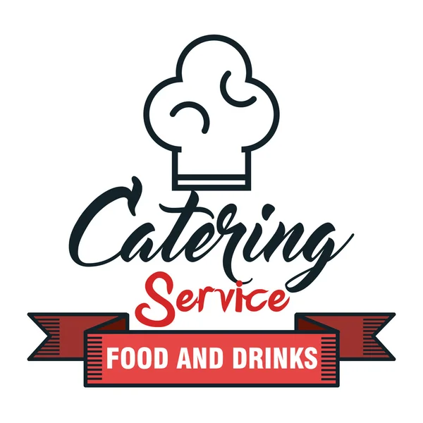 Icono servicio de catering diseño de alimentos — Vector de stock