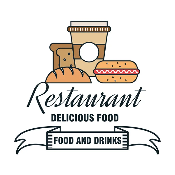 Restoran Menü gıda tasarımı — Stok Vektör