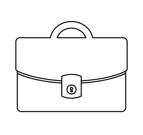 Portefeuille ligne plate icône — Image vectorielle