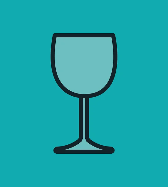 Icône verre vin design — Image vectorielle